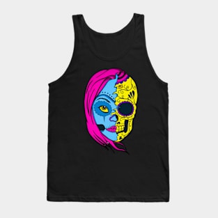 Sugar skull with girl Tank Top